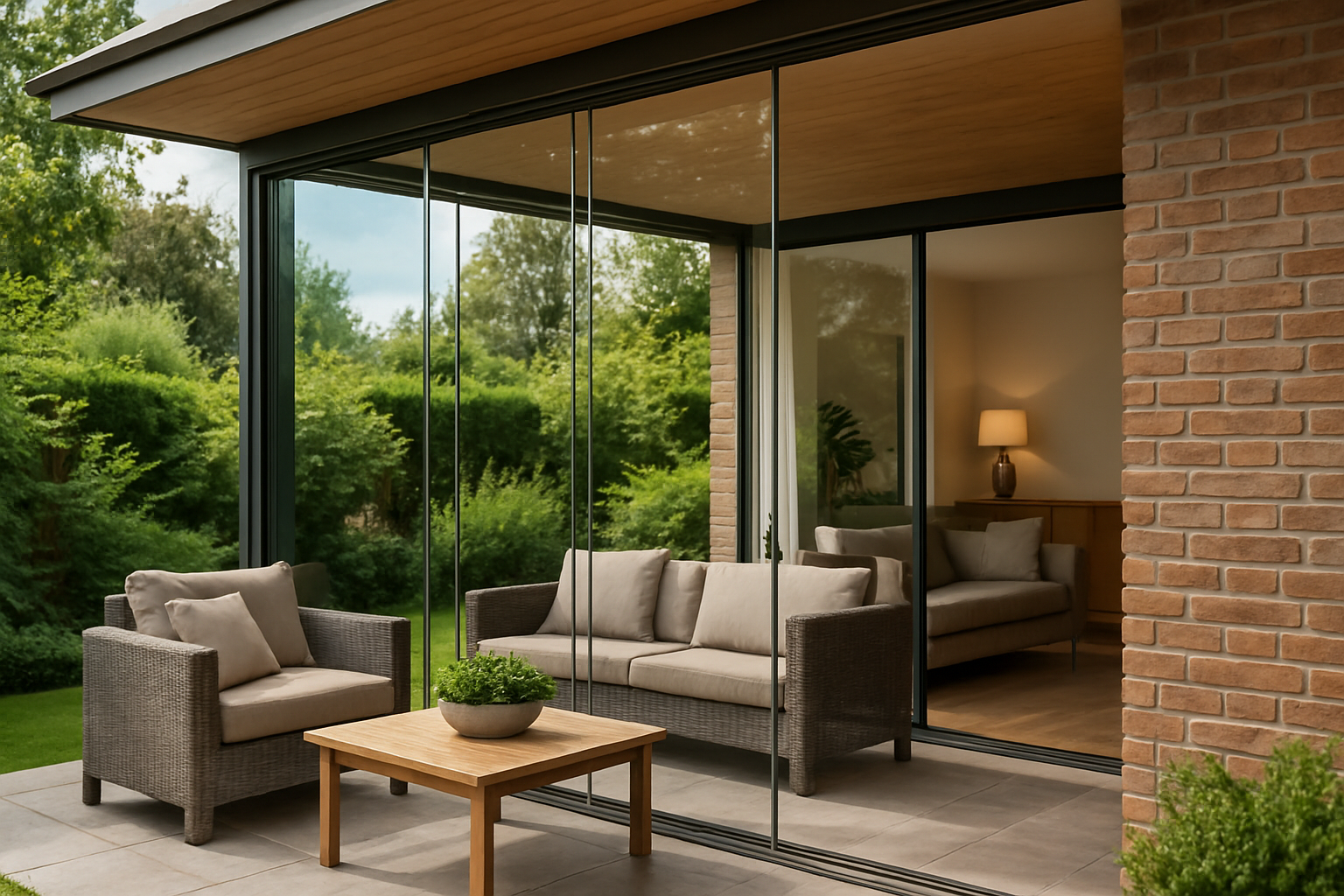 Verwandle deine Terrasse mit eleganten Glaswänden